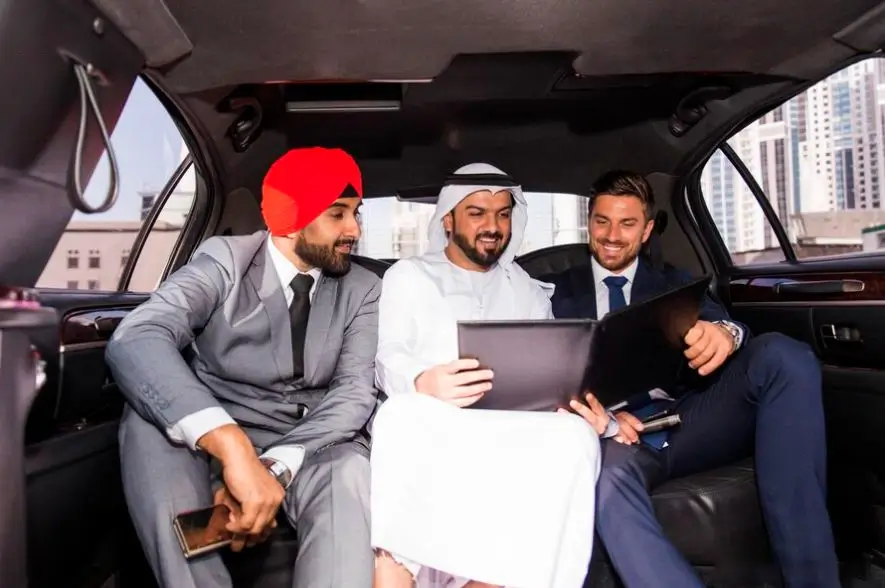 Employee transportation by bus with a driver